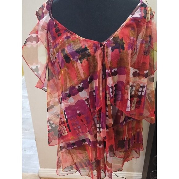 Erica Brooke Vintage Sheer Blouse XL - Picture 1 of 3